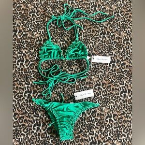 Agent Provocateur green berry 2 bikini with star charms